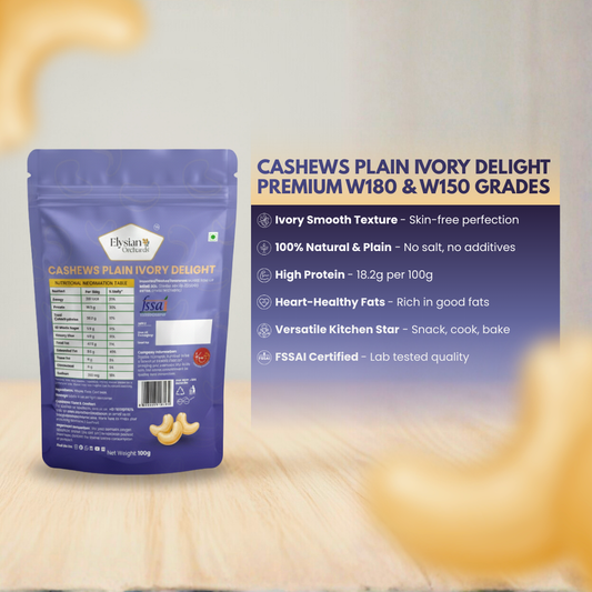 Cashews Plain Ivory Delight – Pure, Creamy Nourishment