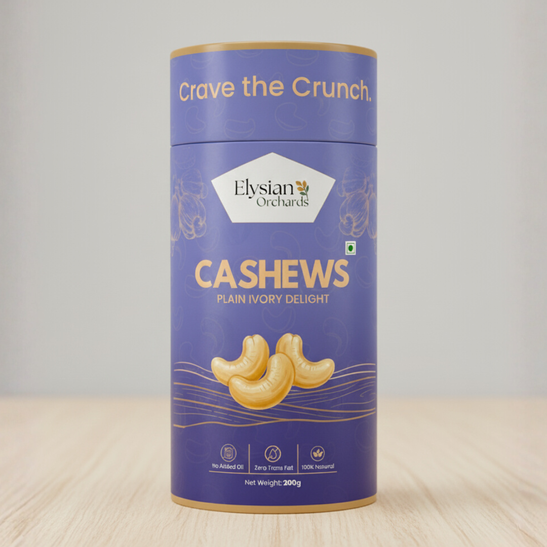 Cashews Plain Ivory Delight - Premium Whole Cashews 200g | Pure & Natural