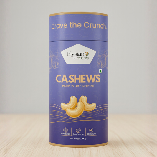 Cashews Plain Ivory Delight - Premium Whole Cashews 200g | Pure & Natural
